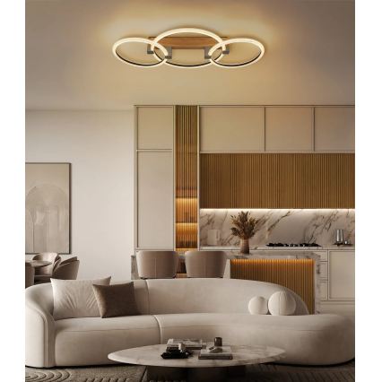 Globo - LED stropna svetilka LED/40W/230V 3000K 76,1x38 cm rjava