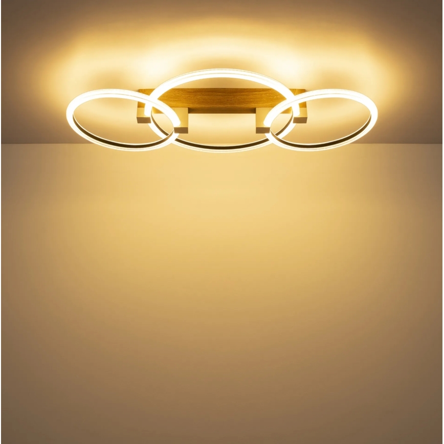Globo - LED stropna svetilka LED/40W/230V 3000K 76,1x38 cm rjava