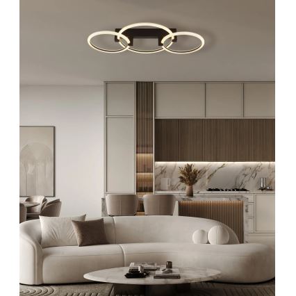 Globo - LED stropna svetilka LED/40W/230V 3000K 76,1x38 cm črna