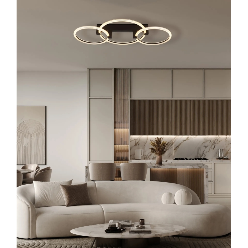 Globo - LED stropna svetilka LED/40W/230V 3000K 76,1x38 cm črna