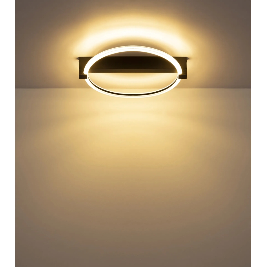 Globo - LED stropna svetilka LED/15W/230V 3000K 41,4x38 cm črna