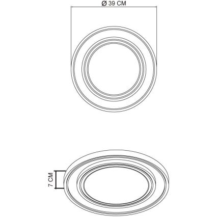 Globo - LED Stropna svetilka LED/24W/230V 3000K pr. 39 cm