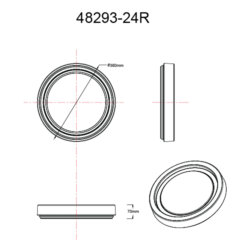 Globo - LED Stropna svetilka LED/24W/230V 4000K pr. 38 cm