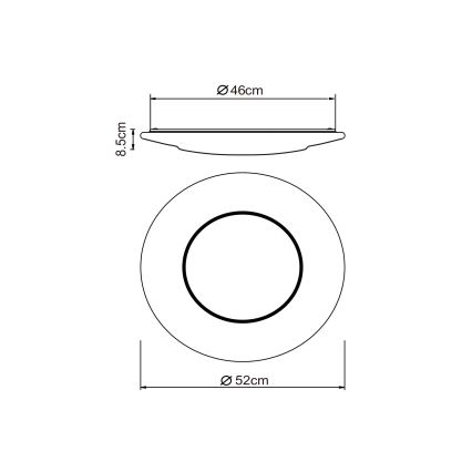 Globo - LED Stropna svetilka LED/24W/230V 3000/4500/6500K