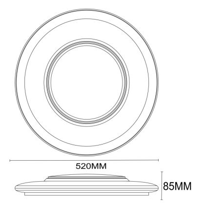 Globo - LED Zatemnitvena stropna svetilka LED/48W/230V + daljinski upravljalnik