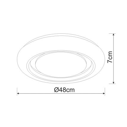 Globo - LED Zatemnitvena stropna svetilka LED/28W/230V 3000-6000K Tuya WiFi + Daljinski upravljalnik