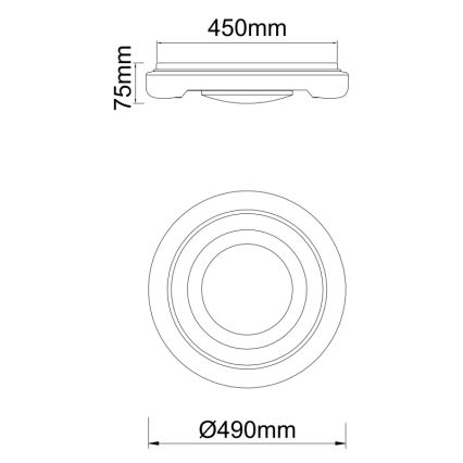 Globo 483111-40 - LED Stropna svetilka RADA LED/40W/230V 2700/4200/6500K pr. 49 cm