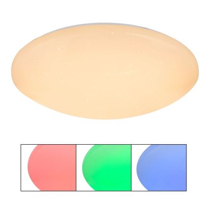 Globo - RGB LED stropna svetilka z možnostjo zatemnitve LED/48W/230V + LED/10W 2700-6500K premer 50 cm + daljinski upravljalnik