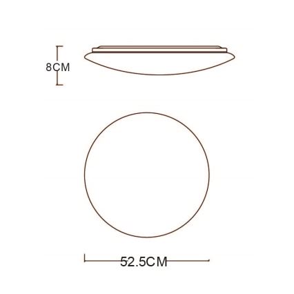 Globo - LED Zatemnitvena stropna svetilka LED/48W/230V 3000/4200/6400K + Daljinski upravljalnik