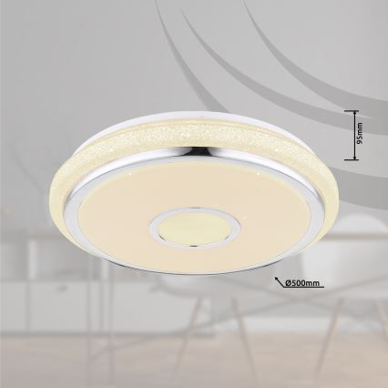 Globo - LED Zatemnitvena stropna svetilka LED/40W/230V 2700-6500K + Daljinski upravljalnik