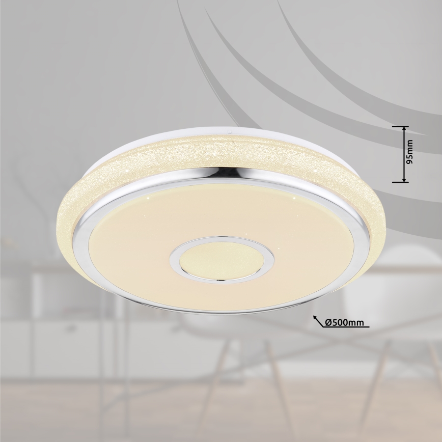 Globo - LED Zatemnitvena stropna svetilka LED/40W/230V 2700-6500K + Daljinski upravljalnik
