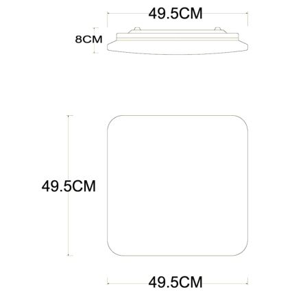 Globo - LED zatemnilna stropna svetilka LED/40W/230V 2700-6500K premer 50 cm Wi-Fi Tuya + daljinski upravljalnik