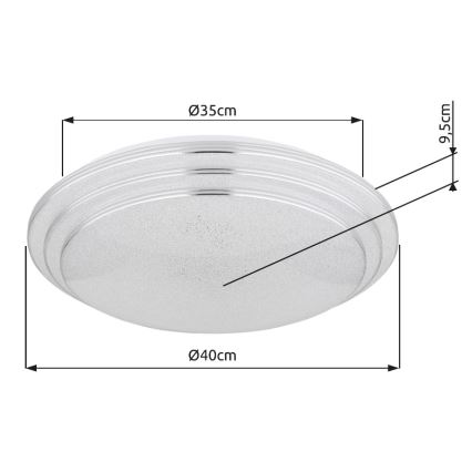 Globo - LED Zatemnitvena stropna svetilka LED/18W/230V pr. 40 cm 2700-6500K + Daljinski upravljalnik