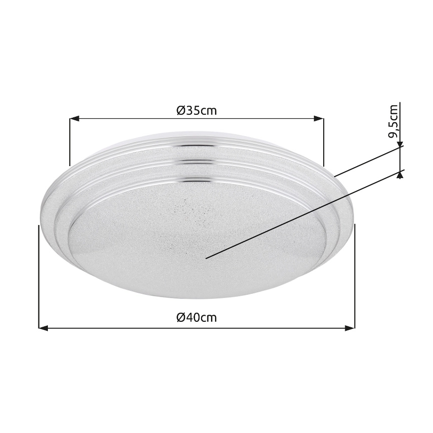 Globo - LED Zatemnitvena stropna svetilka LED/18W/230V pr. 40 cm 2700-6500K + Daljinski upravljalnik
