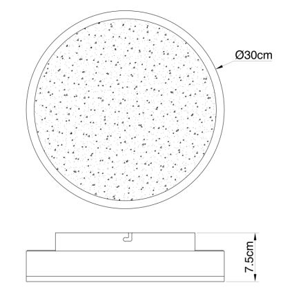 Globo - LED Stropna svetilka LED/24W/230V pr. 30 cm črna