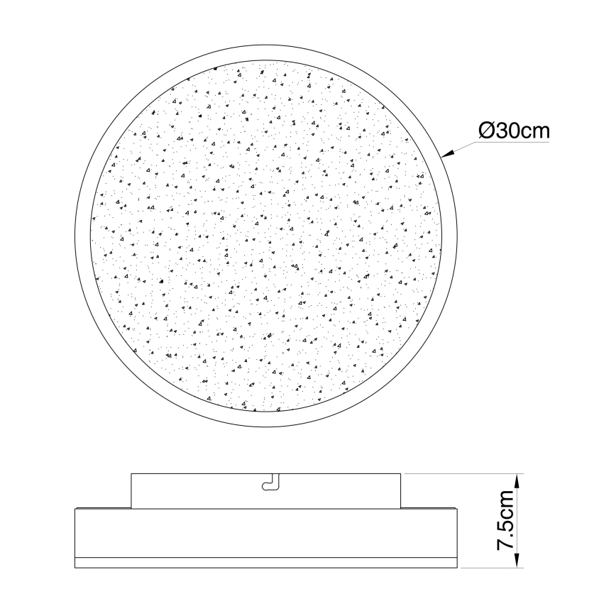 Globo - LED Stropna svetilka LED/24W/230V pr. 30 cm črna