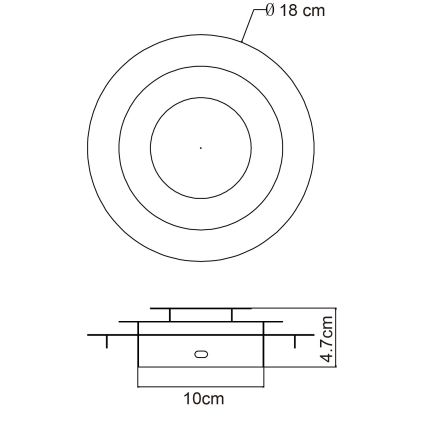 Globo - LED stropna svetilka LED/18W/230V 3000K, premer 18 cm, zlata