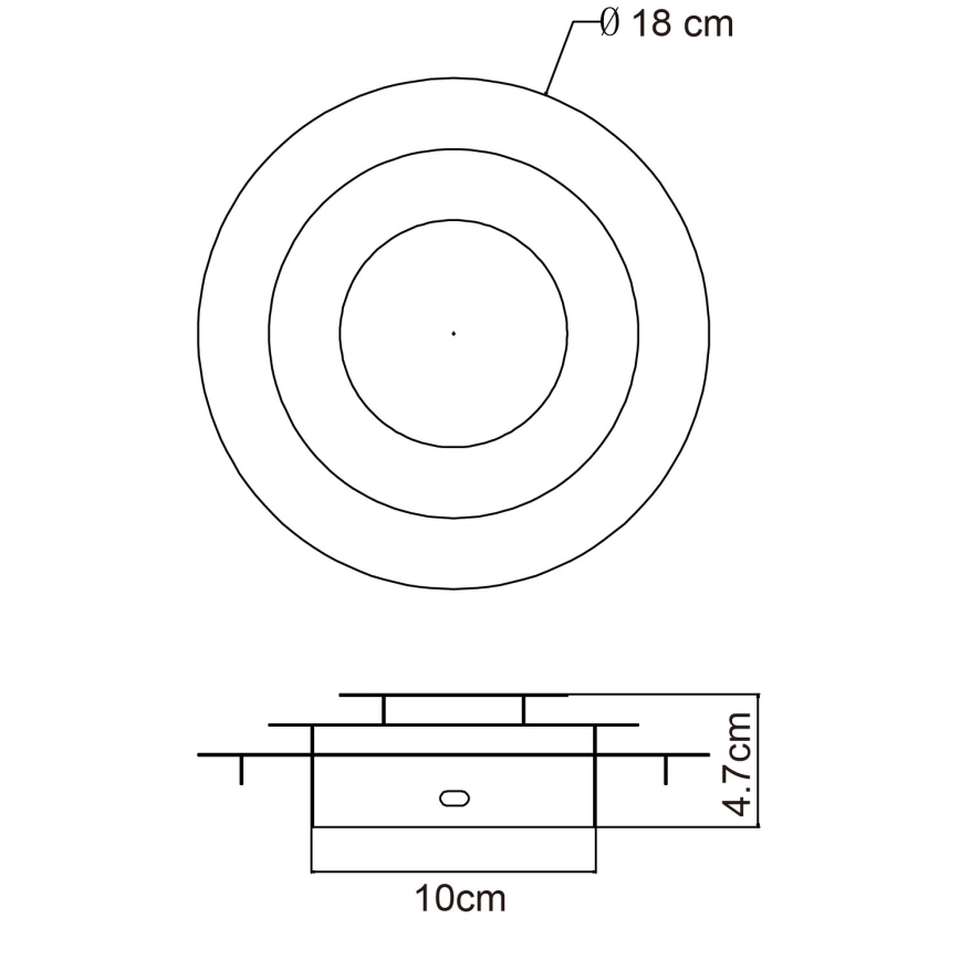 Globo - LED stropna svetilka LED/18W/230V 3000K, premer 18 cm, zlata