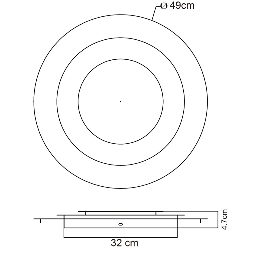 Globo - LED stropna svetilka LED/40W/230V 3000K, premer 49 cm, zlata