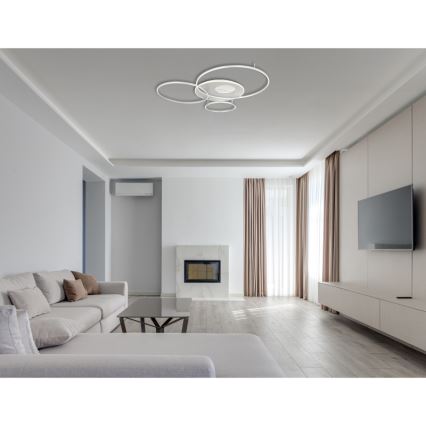 Globo - LED Zatemnitvena stropna svetilka LED/70W/230V 2700-6500K mat krom + Daljinski upravljalnik