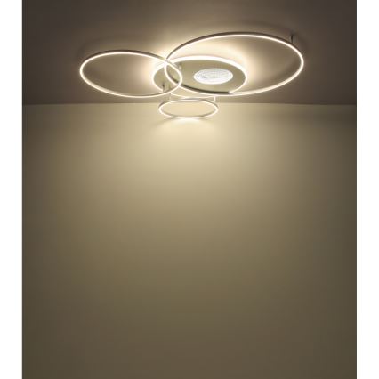 Globo - LED Zatemnitvena stropna svetilka LED/70W/230V 2700-6500K mat krom + Daljinski upravljalnik