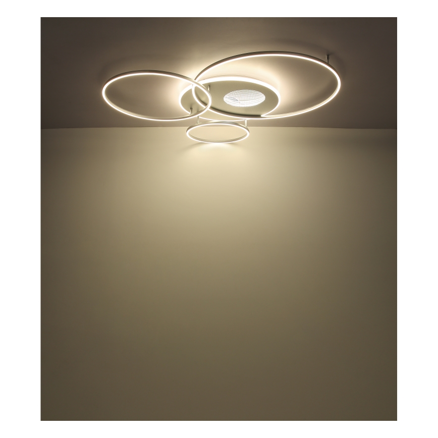 Globo - LED Zatemnitvena stropna svetilka LED/70W/230V 2700-6500K mat krom + Daljinski upravljalnik
