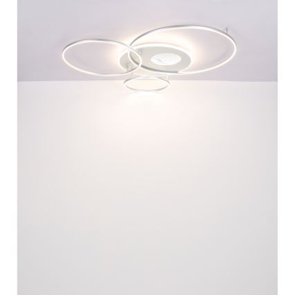 Globo - LED Zatemnitvena stropna svetilka LED/70W/230V 2700-6500K mat krom + Daljinski upravljalnik