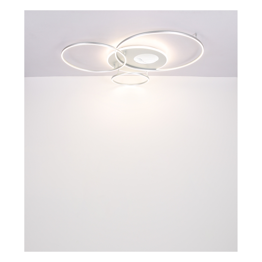 Globo - LED Zatemnitvena stropna svetilka LED/70W/230V 2700-6500K mat krom + Daljinski upravljalnik