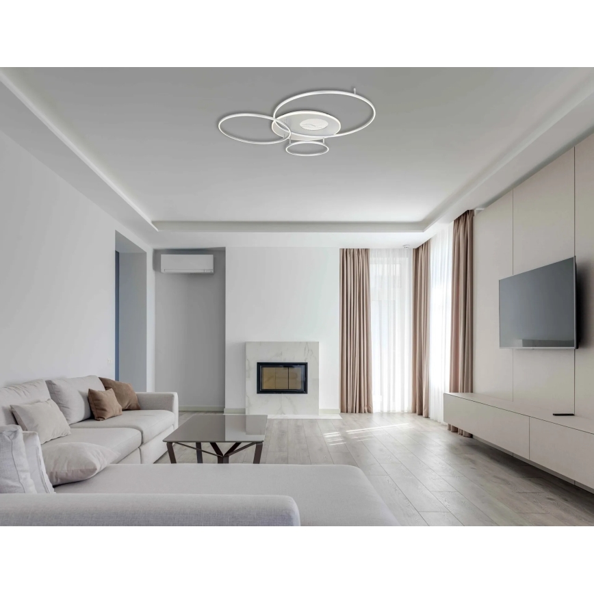 Globo - LED stropna svetilka z možnostjo zatemnitve LED/70W/230V 2700-6500K Wi-Fi Tuya matni krom + daljinski upravljalnik