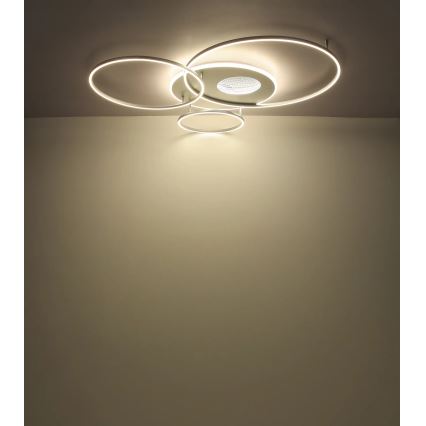 Globo - LED stropna svetilka z možnostjo zatemnitve LED/70W/230V 2700-6500K Wi-Fi Tuya matni krom + daljinski upravljalnik