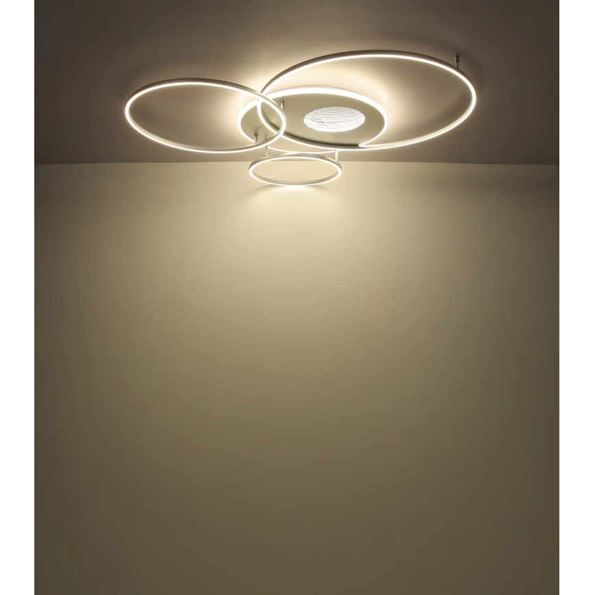 Globo - LED stropna svetilka z možnostjo zatemnitve LED/70W/230V 2700-6500K Wi-Fi Tuya matni krom + daljinski upravljalnik