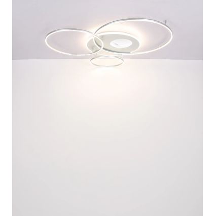 Globo - LED stropna svetilka z možnostjo zatemnitve LED/70W/230V 2700-6500K Wi-Fi Tuya matni krom + daljinski upravljalnik