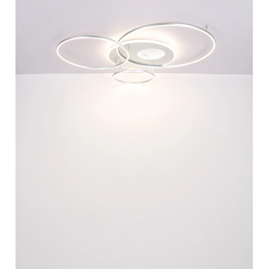 Globo - LED stropna svetilka z možnostjo zatemnitve LED/70W/230V 2700-6500K Wi-Fi Tuya matni krom + daljinski upravljalnik