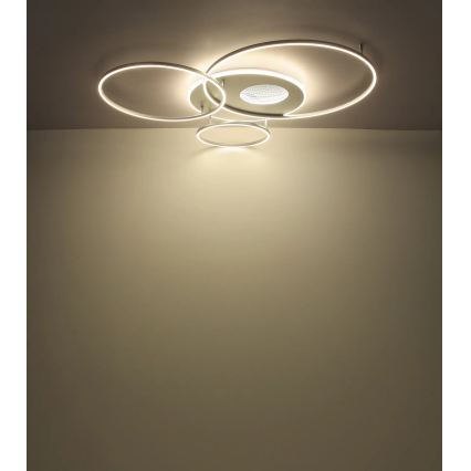 Globo - LED zatemnjiva stropna svetilka LED/70W/230V 2700-6500K Wi-Fi Tuya mat krom + daljinski upravljalnik