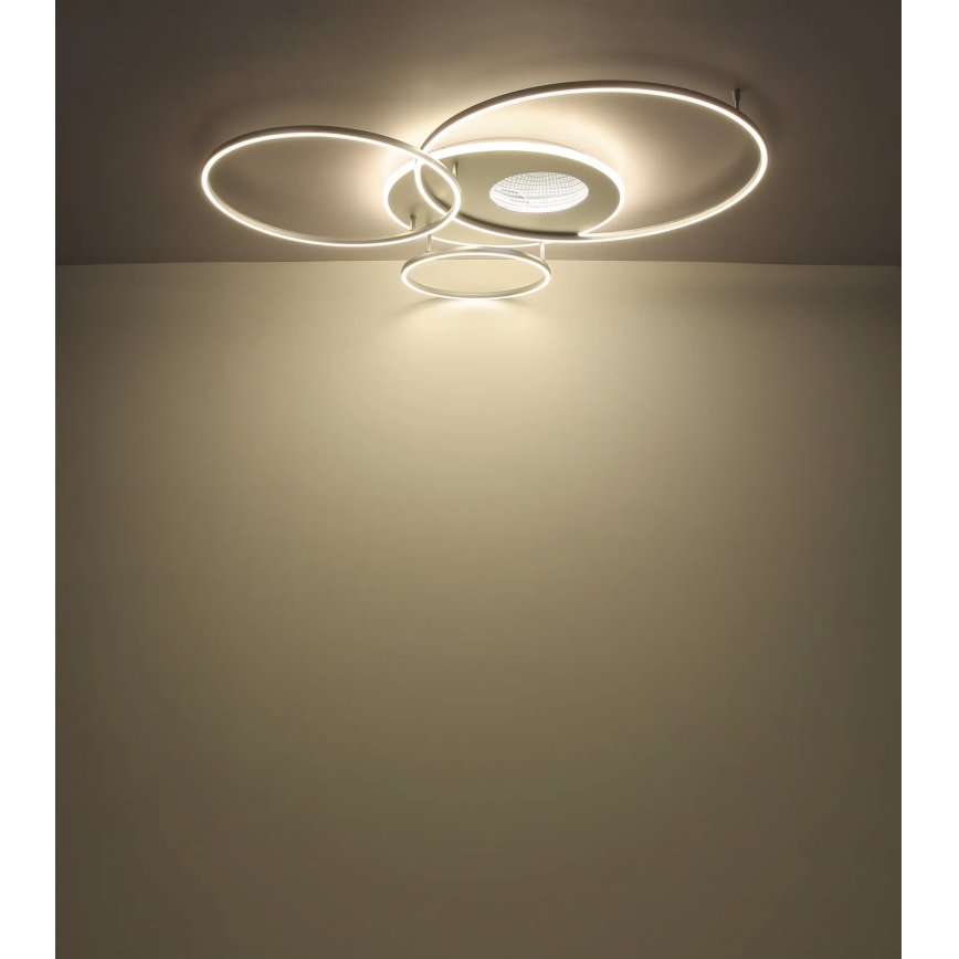 Globo - LED zatemnjiva stropna svetilka LED/70W/230V 2700-6500K Wi-Fi Tuya mat krom + daljinski upravljalnik