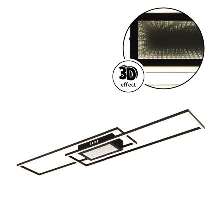 Globo - LED stropna svetilka z možnostjo zatemnitve LED/42W/230V 2700-6500K 19,6x96 cm črna + daljinski upravljalnik