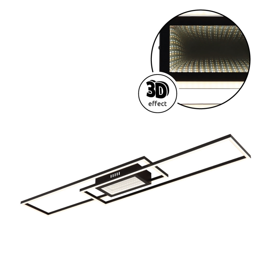 Globo - LED stropna svetilka z možnostjo zatemnitve LED/42W/230V 2700-6500K 19,6x96 cm črna + daljinski upravljalnik