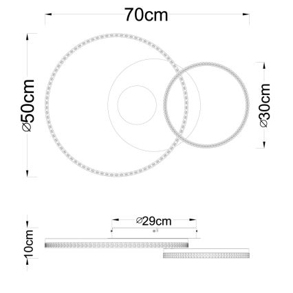Globo - LED stropno svetilo LED/30W/230V 3000K 70x50 cm bež