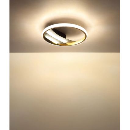 Globo - LED stropna svetilka, 12W/230V, 3000/4000/6000K, premer 29,5 cm, zlata