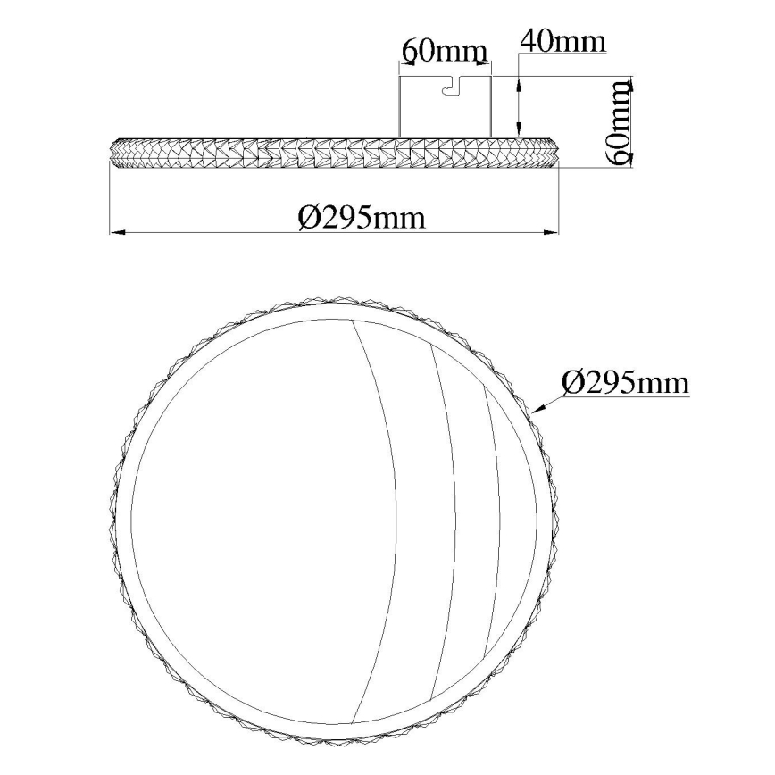 Globo - LED stropna svetilka, 12W/230V, 3000/4000/6000K, premer 29,5 cm, zlata