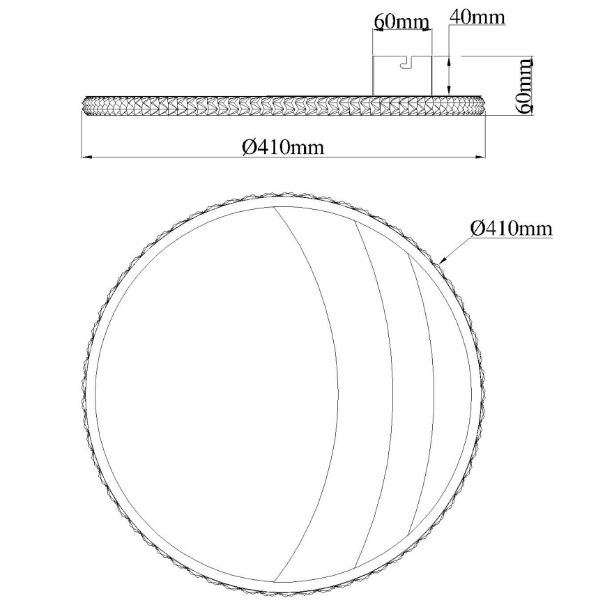 Globo - LED stropna svetilka LED/24W/230V 3000/4000/6000K, premer 41 cm, zlata