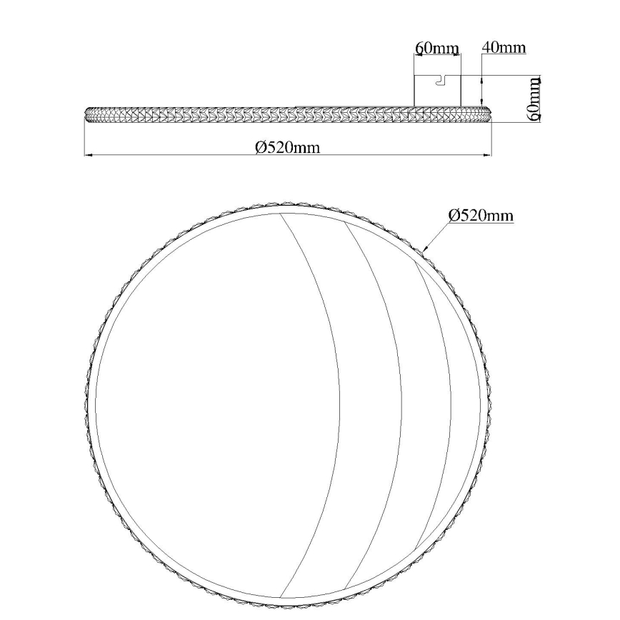 Globo - LED stropna svetilka LED/40W/230V 3000/4000/6000K premer 52 cm zlata