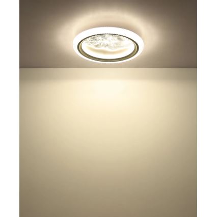 Globo - LED stropna svetilka LED/28W/230V 3000/4200/6000K premer 39,5 cm srebrna