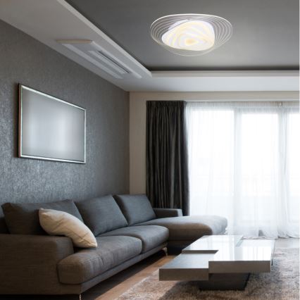 Globo - LED zatemnilna stropna svetilka LED/40W/230V 3000-6500K 50,2x48,8 cm Wi-Fi Tuya + daljinski upravljalnik