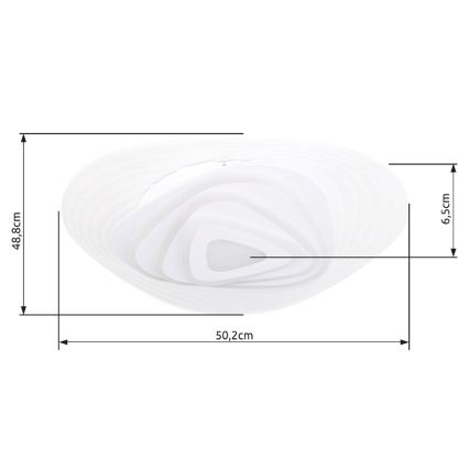 Globo - LED zatemnilna stropna svetilka LED/40W/230V 3000-6500K 50,2x48,8 cm Wi-Fi Tuya + daljinski upravljalnik