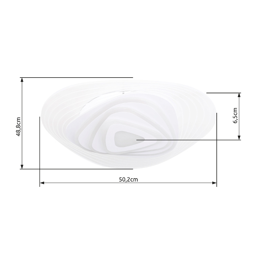 Globo - LED zatemnilna stropna svetilka LED/40W/230V 3000-6500K 50,2x48,8 cm Wi-Fi Tuya + daljinski upravljalnik