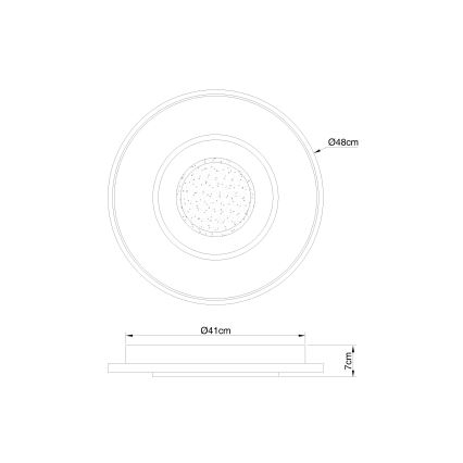 Globo - LED Zatemnitvena stropna svetilka LED/36W/230V 2700-6000K + Daljinski upravljalnik