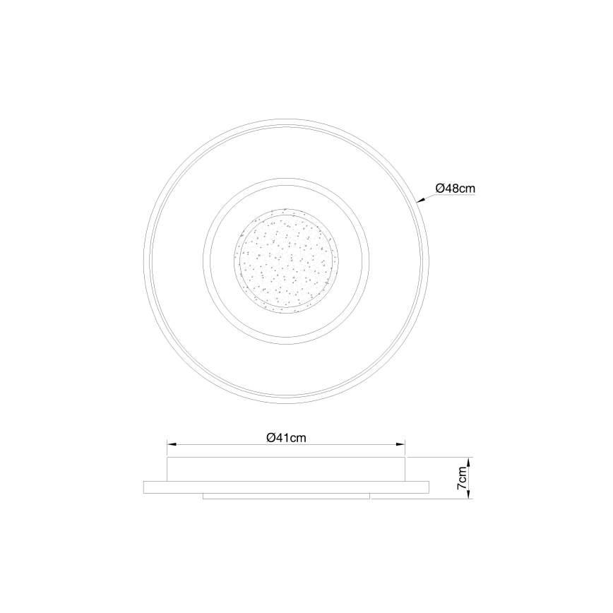 Globo - LED Zatemnitvena stropna svetilka LED/36W/230V 2700-6000K + Daljinski upravljalnik