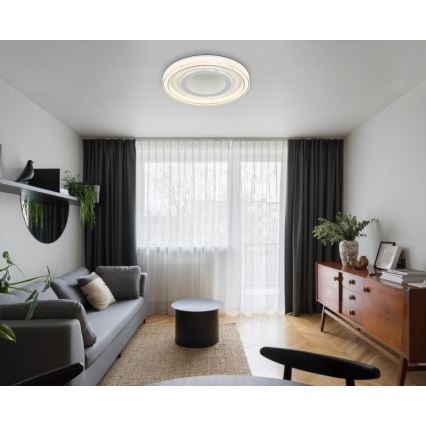 Globo - LED Zatemnitvena stropna svetilka LED/48W/230V 2700-6000K pr. 48 cm bela + Daljinski upravljalnik