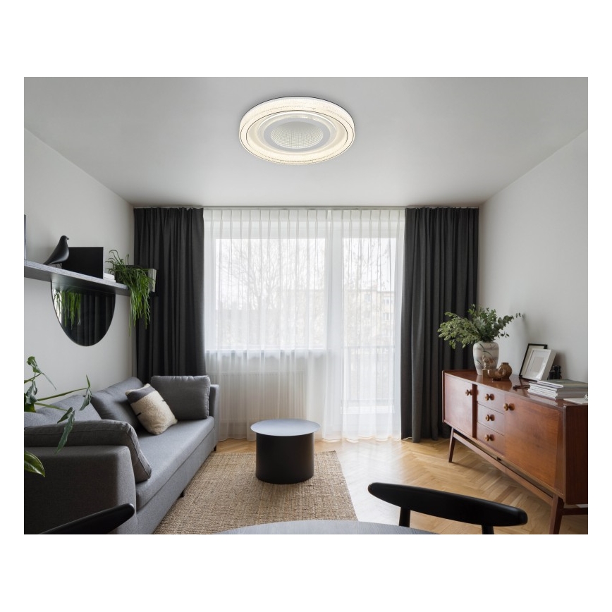 Globo - LED Zatemnitvena stropna svetilka LED/48W/230V 2700-6000K pr. 48 cm bela + Daljinski upravljalnik
